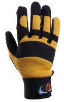 Перчатки защитные трикотажные с ладонной стороны из иск.кожи от вибрации, размер L JETA SAFETY JAV01-9/L