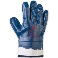 Перчатки синие c полн.нитр.покр,манжетой "крага", размер L JETA SAFETY JN069-L-Jeta