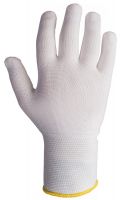 Перчатки белые бесшовные трикотажные с точечным ПВХ покрытием, размер S JETA SAFETY JSD011p/S