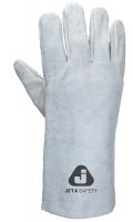 Перчатки сварщика с крагой, цвет серый JETA SAFETY JWK101-XL
