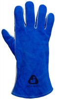 Перчатки сварщика с крагой, цвет синий/серый, размер XL JETA SAFETY JWK601-XL