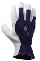 Рабочие перчатки, ладонь - козья кожа, тыльная сторона - 100% хлопок, размер M JETA SAFETY JLE011-8/M