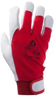 Перчатки рабочие, козья кожа/хлопок, красные, размер XL JETA SAFETY JLE021-10-XL