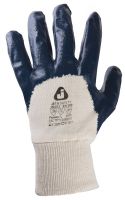 Перчатки (белый/синий) с нитриловым покрытием на 3/4, размер L JETA SAFETY JN063/L