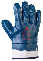 Перчатки синие c полн.нитр.покр,манжетой "крага", размер L JETA SAFETY JN069/L