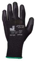 Перчатки черные с полиуретановым покрытием, размер M JETA SAFETY JP011b/M