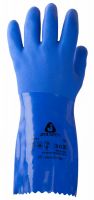 Перчатки защитные химические с покрытием из ПВХ, синие, размер XL JETA SAFETY JP711/XL