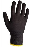 Перчатки черные бесшовные трикотажные с точечным ПВХ покрытием, размер M JETA SAFETY JSD011pb/M
